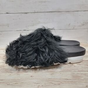 Ariana Bohling Suri alpaca slide sandals